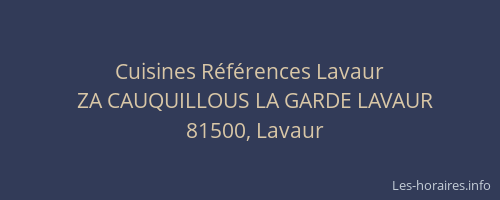 Cuisines R&eacute;f&eacute;rences Lavaur