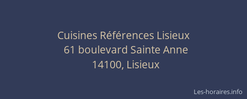 Cuisines R&eacute;f&eacute;rences Lisieux