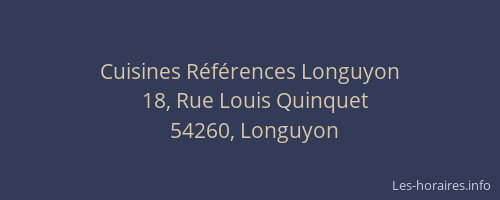 Cuisines R&eacute;f&eacute;rences Longuyon
