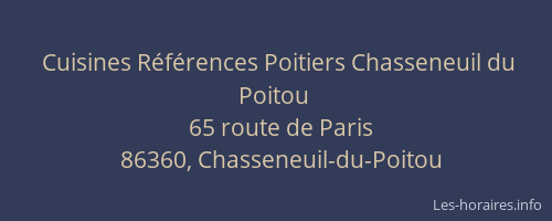 Cuisines Références Poitiers Chasseneuil du Poitou