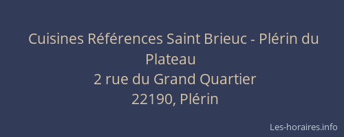 Cuisines Références Saint Brieuc - Plérin du Plateau