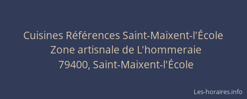 Cuisines R&eacute;f&eacute;rences Saint-Maixent-l'&Eacute;cole