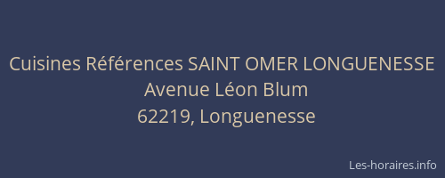 Cuisines R&eacute;f&eacute;rences SAINT OMER LONGUENESSE