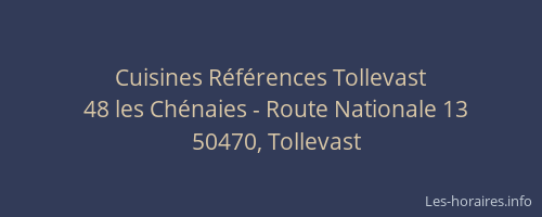Cuisines R&eacute;f&eacute;rences Tollevast