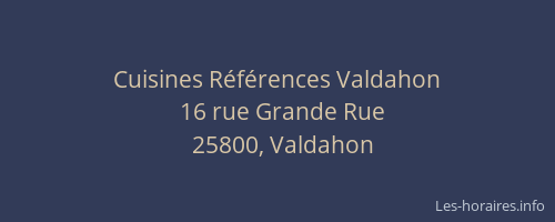 Cuisines R&eacute;f&eacute;rences Valdahon