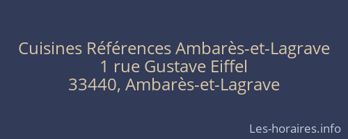 Cuisines Références Ambarès-et-Lagrave