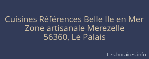 Cuisines Références Belle Ile en Mer