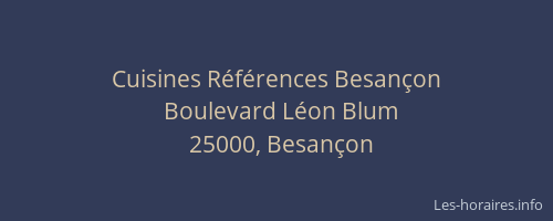 Cuisines Références Besançon