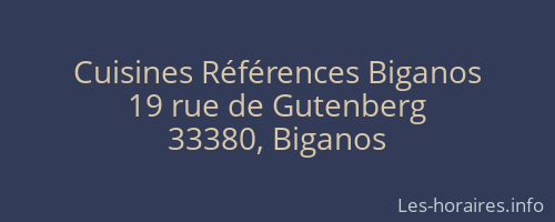 Cuisines Références Biganos