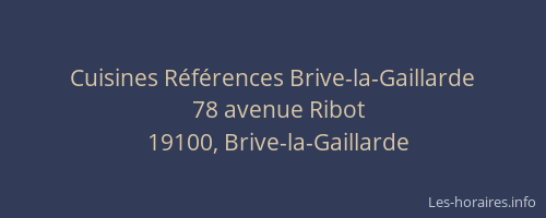 Cuisines Références Brive-la-Gaillarde