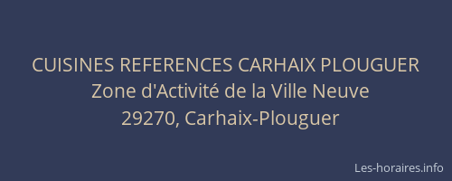 CUISINES REFERENCES CARHAIX PLOUGUER