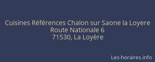 Cuisines Références Chalon sur Saone la Loyere