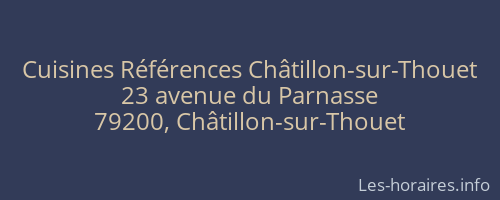 Cuisines Références Châtillon-sur-Thouet