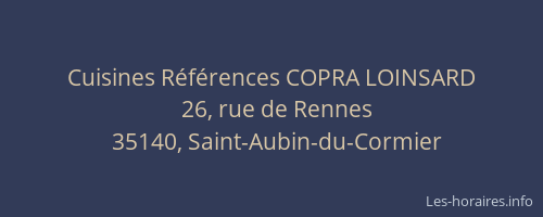 Cuisines Références COPRA LOINSARD