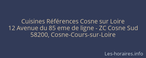 Cuisines Références Cosne sur Loire