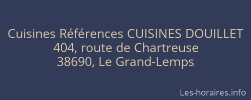 Cuisines Références CUISINES DOUILLET