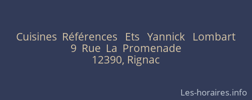 Cuisines  Références   Ets   Yannick   Lombart