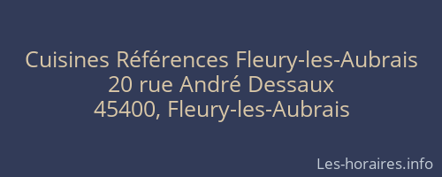 Cuisines Références Fleury-les-Aubrais