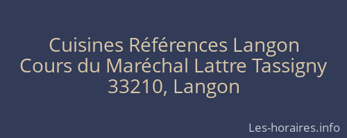 Cuisines Références Langon
