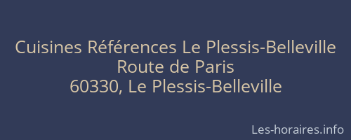 Cuisines Références Le Plessis-Belleville