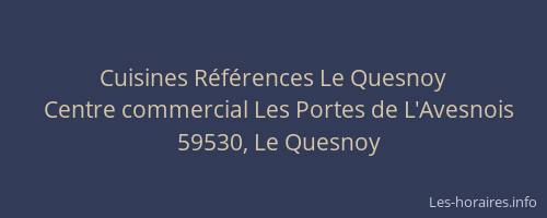Cuisines Références Le Quesnoy