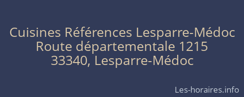 Cuisines Références Lesparre-Médoc