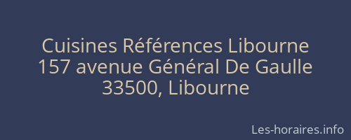 Cuisines Références Libourne