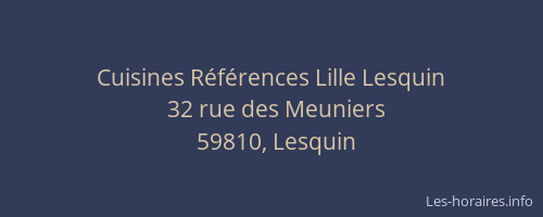 Cuisines Références Lille Lesquin