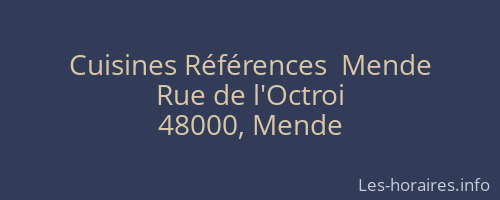 Cuisines Références  Mende