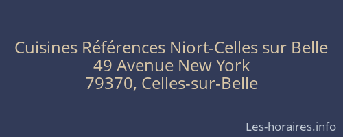 Cuisines Références Niort-Celles sur Belle