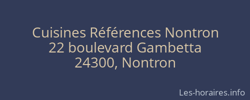 Cuisines Références Nontron