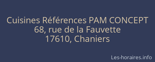 Cuisines Références PAM CONCEPT