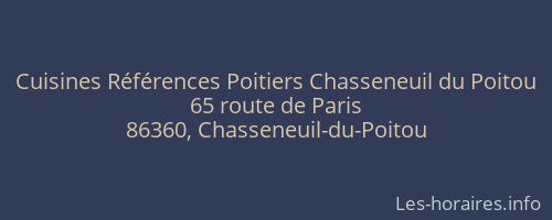 Cuisines Références Poitiers Chasseneuil du Poitou