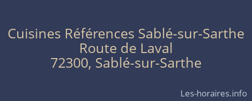 Cuisines Références Sablé-sur-Sarthe