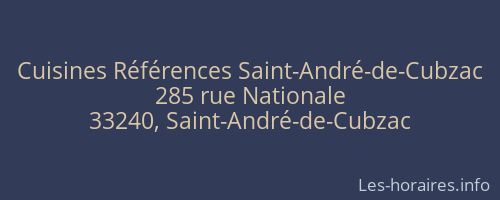 Cuisines Références Saint-André-de-Cubzac