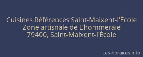 Cuisines Références Saint-Maixent-l'École