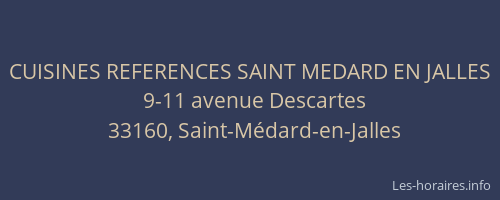 CUISINES REFERENCES SAINT MEDARD EN JALLES