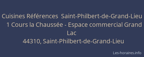 Cuisines Références  Saint-Philbert-de-Grand-Lieu