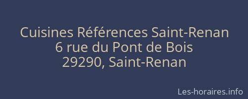 Cuisines Références Saint-Renan