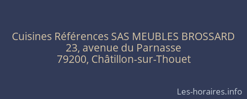 Cuisines Références SAS MEUBLES BROSSARD