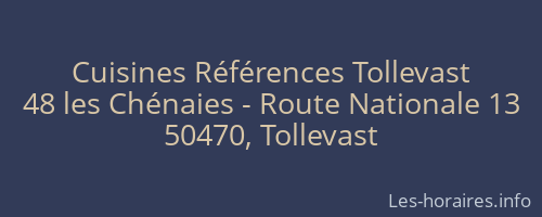 Cuisines Références Tollevast