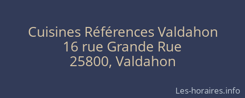 Cuisines Références Valdahon
