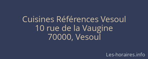 Cuisines Références Vesoul