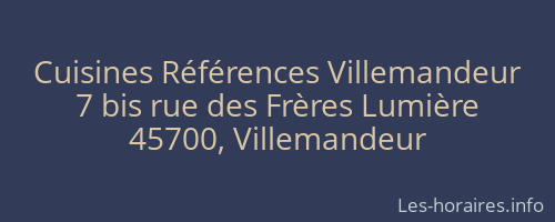 Cuisines Références Villemandeur
