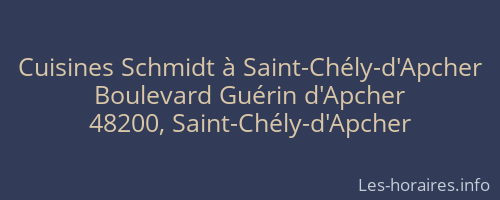 Cuisines Schmidt à Saint-Chély-d'Apcher