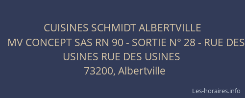 CUISINES SCHMIDT ALBERTVILLE