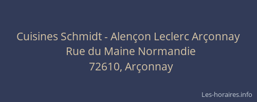 Cuisines Schmidt - Alençon Leclerc Arçonnay