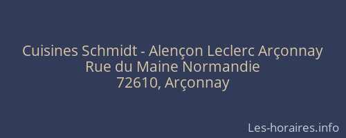 Cuisines Schmidt - Alençon Leclerc Arçonnay