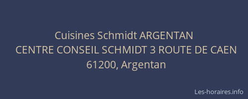 Cuisines Schmidt ARGENTAN