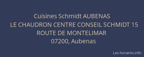 Cuisines Schmidt AUBENAS